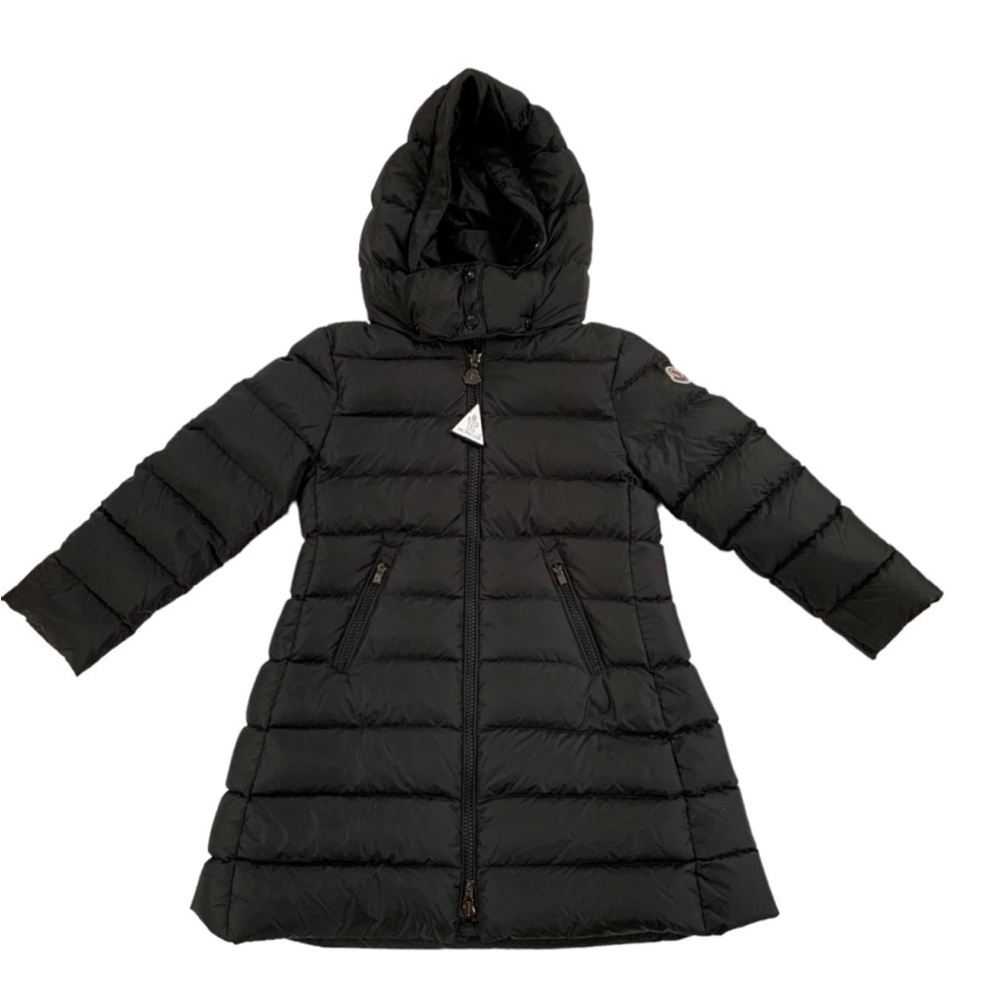 Moncler Girls’ Coat Abelle Long Down Puffer Jacket Black size 4
